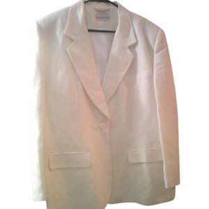 Giorgio Sant Angelo White LinenBlend Business Jacket Blazer Size 16 New w/o tags